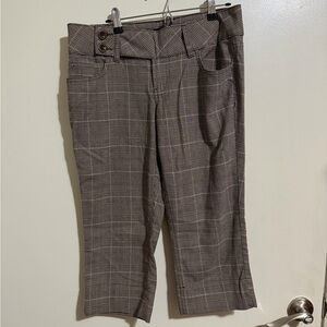 LEI Checkered Trousers with Button Accents